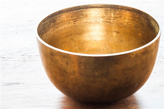 旧式,黄铜,碗,特别,传统,典礼