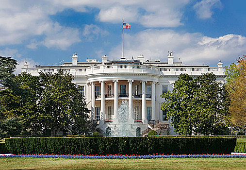 白宫,华盛顿特区,多云,下午