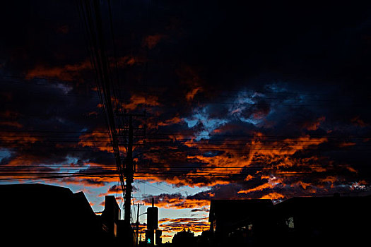 日落,智利