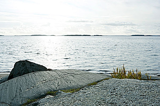 岩石,海滩