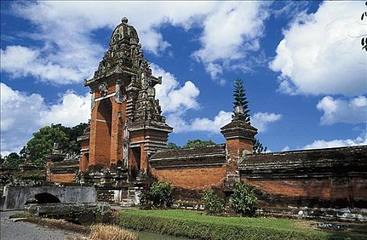 入口,庙宇,巴厘岛,印度尼西亚,亚洲