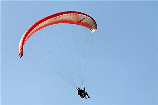 滑翔伞,银行,空中,下莱茵,北莱茵威斯特伐利亚,德国