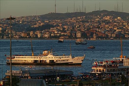 土耳其,伊斯坦布尔,博斯普鲁斯海峡,海峡