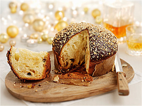 节日果子面包,圣诞节蛋糕,意大利