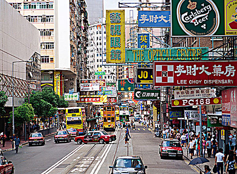 街景,湾仔,香港