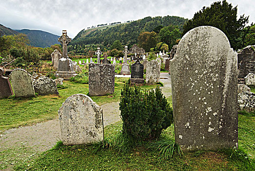 老,墓碑,墓地,爱尔兰