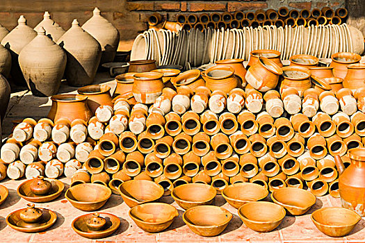 陶器,弄干,太阳,街道,巴克塔普尔,加德满都,尼泊尔,亚洲