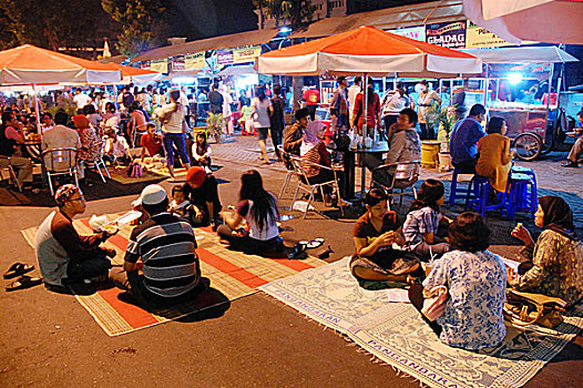 夜景,街道,单独,中爪哇,城市,职业,穷,经济,普法战争,出售,策略,地点,印度尼西亚,五月,2008年