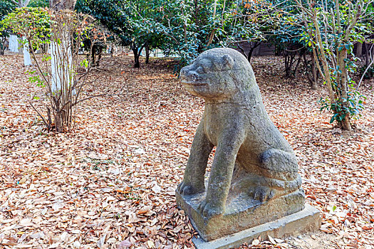 古代老虎石雕,南京白马公园陈列