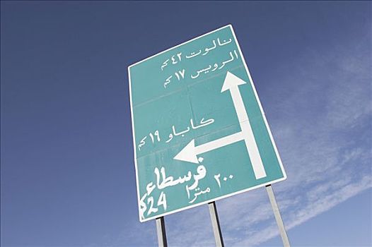 路标,阿拉伯,语言文字,字体