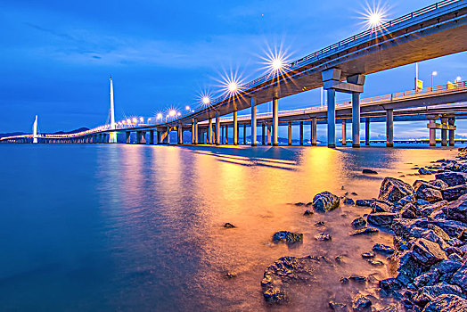 深圳湾大桥夜景