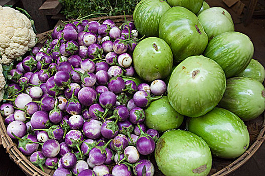 蔬菜,市场,蒲甘,异教,缅甸,亚洲