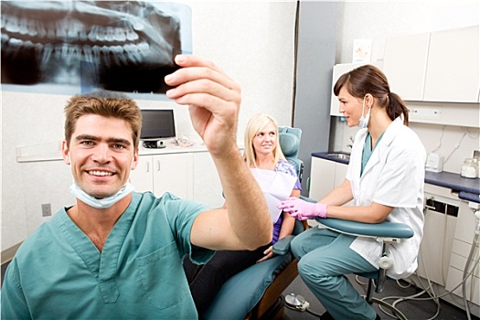 牙医,牙齿,x光