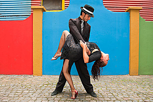 伴侣,探戈,舞者,街道,地区,布宜诺斯艾利斯,阿根廷,南美
