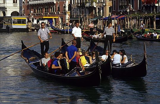 小船,游客,大运河,威尼斯,意大利,欧洲