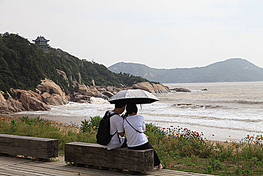 浙江普陀山,绿水青山