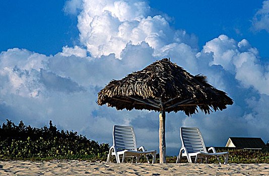 沙滩椅,圣马利亚,古巴