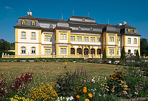 城堡,洛可可风格,花园,弗兰克尼亚,巴伐利亚,德国,欧洲