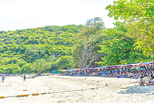 泰国曼谷芭堤雅格兰岛海滩沙滩夏天