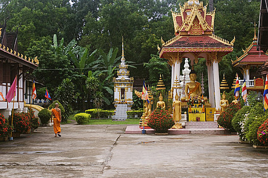 老挝,万象,桶,新信徒,佛像
