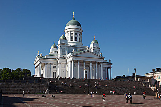 芬兰,赫尔辛基,参议院,广场,路德教会,大教堂