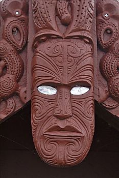木刻,乡村,罗托鲁瓦,南岛,新西兰