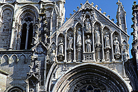 法国,勃艮第,圣徒,靠近,韦兹莱,教堂,13世纪,15世纪,世纪