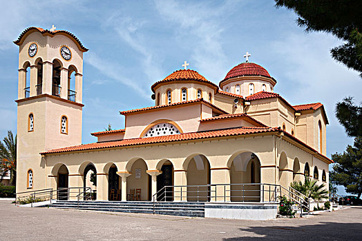 教堂,阿格利司,伯罗奔尼撒半岛,希腊,欧洲