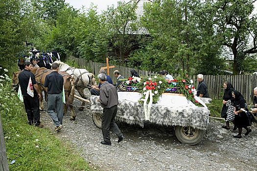 葬礼,典礼,马拉穆列什,特兰西瓦尼亚,罗马尼亚