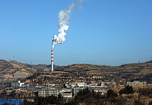 村庄,窑洞,黄土高原,民居,住宅,文化,烟筒