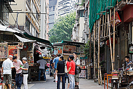 街道,中心,香港