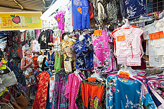 中国,香港,市场,服装店
