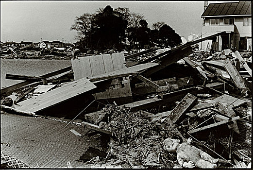 20世纪,娃娃,碎片,结果,日本东北地区,地震,海啸