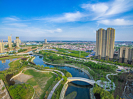 保定东湖景观全景航拍