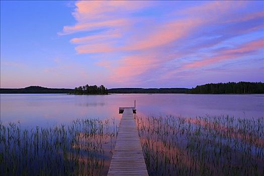 夕阳湖,瑞典,欧洲