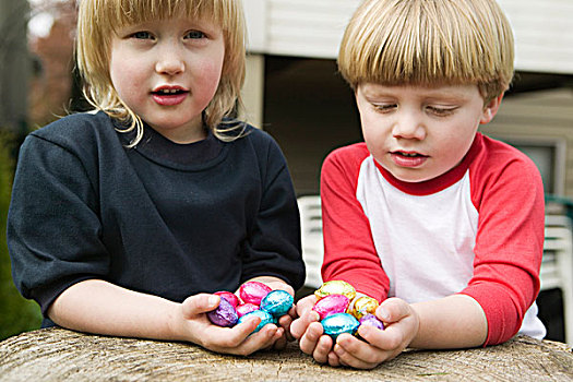 孩子,分类,复活节彩蛋
