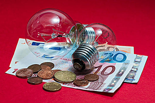 电灯泡,欧元,货币