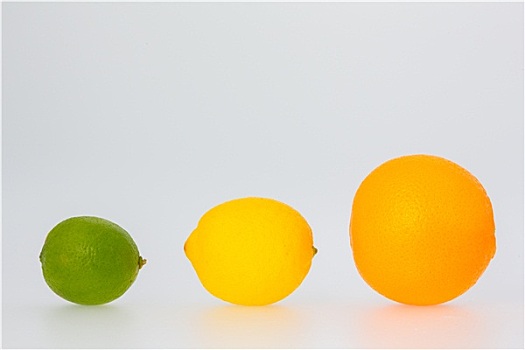排,橙色,柠檬,水果