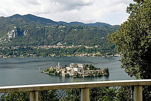 奥尔达湖地区,意大利,俯视图