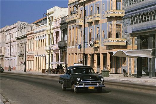 古巴,马雷贡,街道,建筑