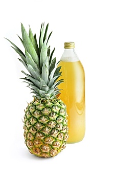 瓶子,菠萝汁