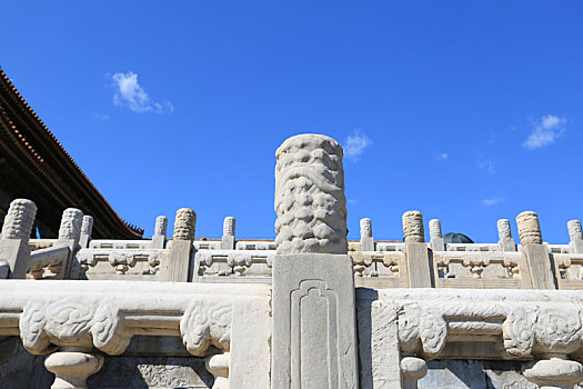 北京故宫太和殿汉白玉栏杆