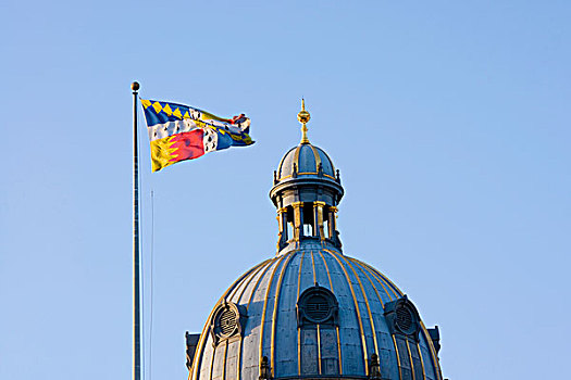 圆顶,城市,中心,旗帜,伯明翰,英国