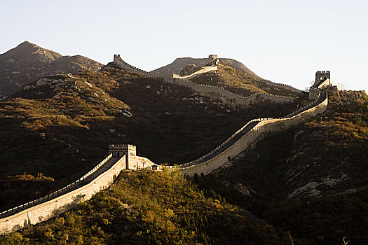 俯拍,加固墙,长城,八达岭,中国