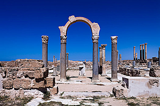 遗址,陵墓,萨布拉塔,的黎波里塔尼亚,利比亚