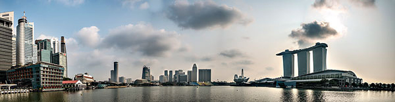 码头,湾,沙,酒店,金融区,摩天大楼,滨海休闲区,剧院,新加坡,亚洲