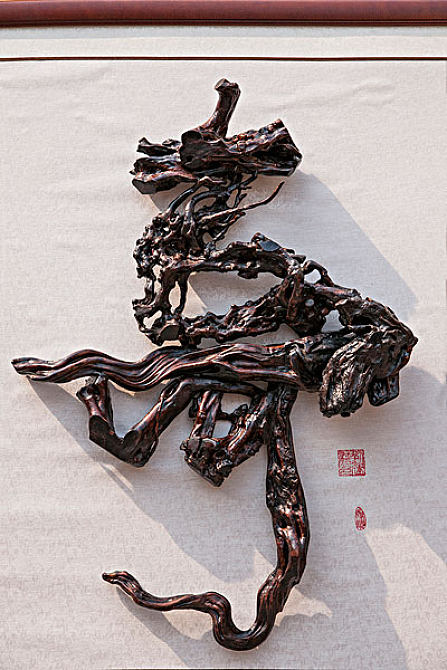 中国非物质文化遗产---中国根雕艺术"寿"字