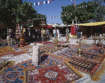 地毯,纪念品,市场,阿加迪尔,摩洛哥