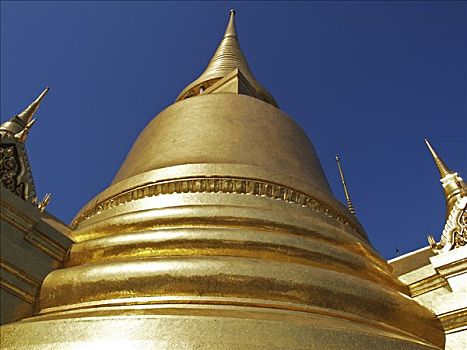 金色,契迪,佛塔,寺院,庙宇,玉佛寺,曼谷,泰国