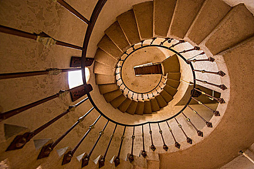 螺旋,楼梯,城堡,死亡谷国家公园,加利福尼亚,美国